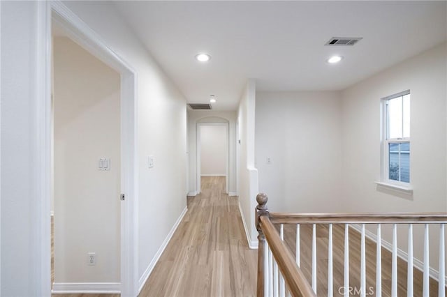 hallway featuring light hardwood / wood-style flooring