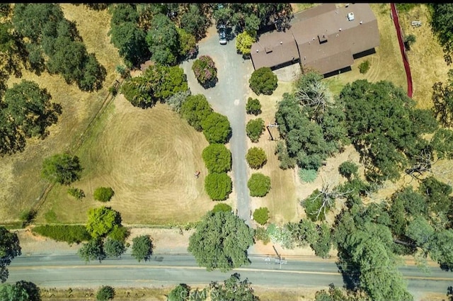 drone / aerial view with a rural view