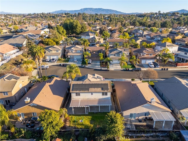 drone / aerial view with a mountain view