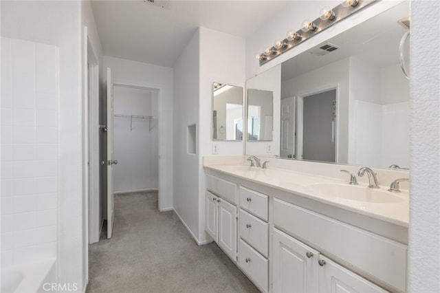 bathroom with vanity