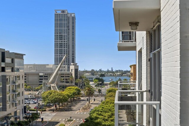 view of city featuring a water view