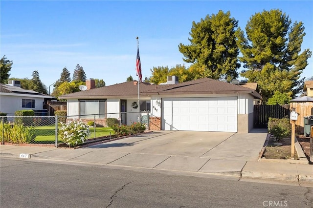 ranch-style house with a garage