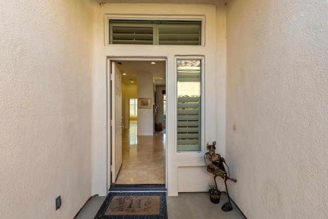 view of doorway to property