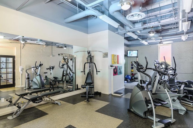 view of exercise room