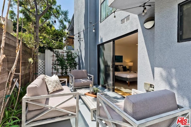 view of patio / terrace with an outdoor living space