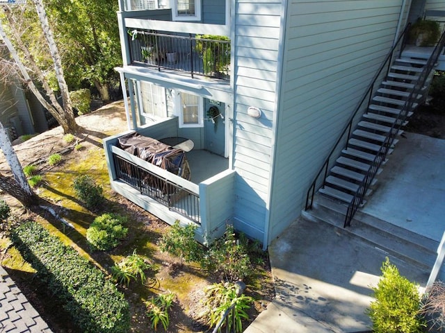 exterior space with a balcony