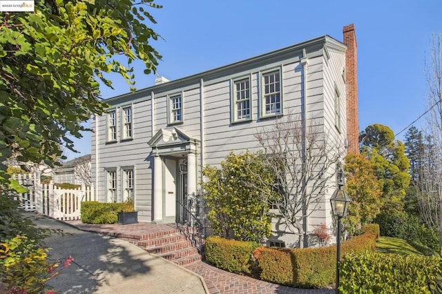 view of colonial home