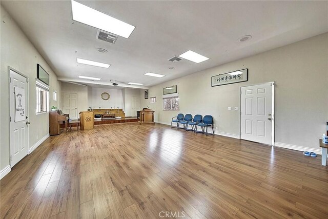 interior space with wood-type flooring