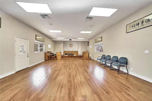 unfurnished room featuring light hardwood / wood-style floors