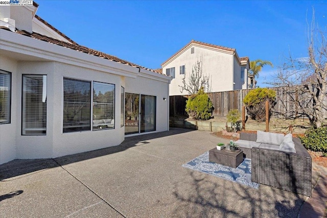 view of patio / terrace with an outdoor living space