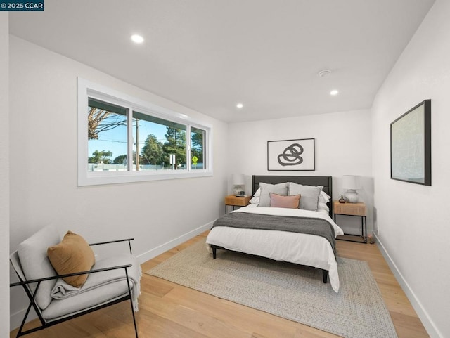 bedroom featuring hardwood / wood-style flooring