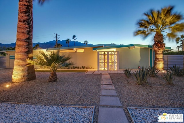 view of front of home with french doors