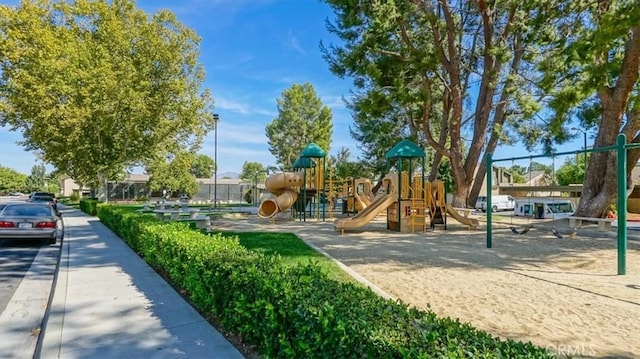 view of jungle gym