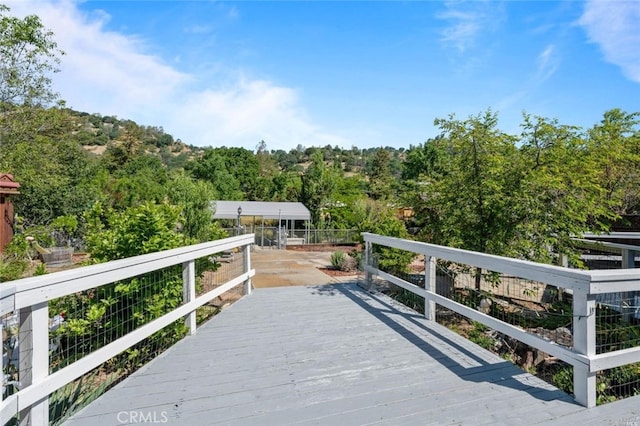 exterior space with a deck