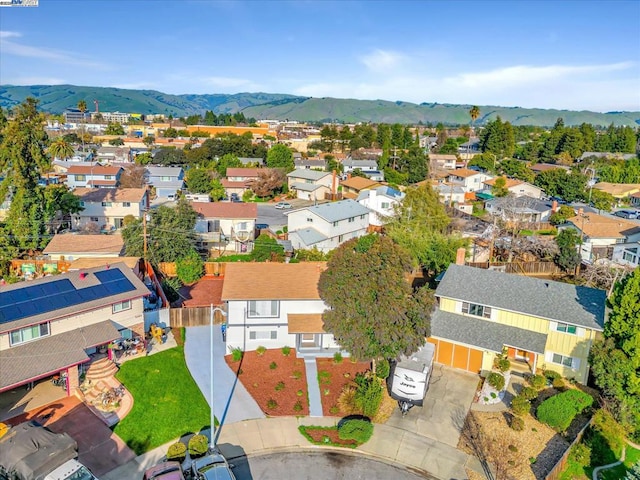 bird's eye view featuring a mountain view