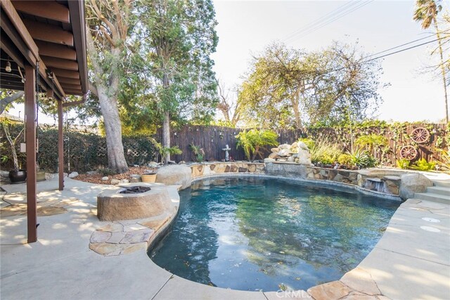 view of pool with a patio area