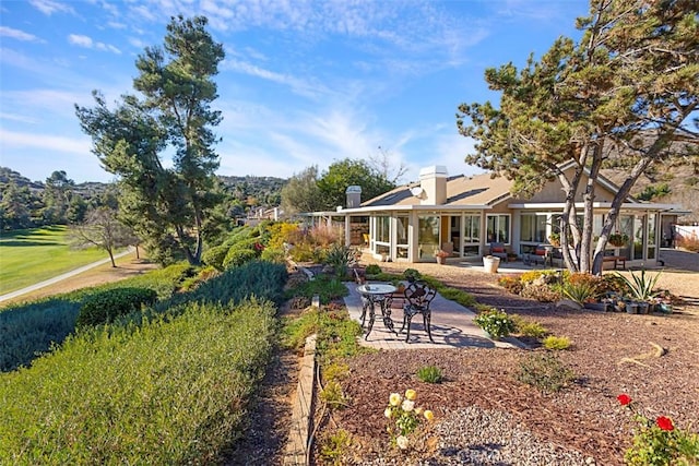 view of yard featuring a patio