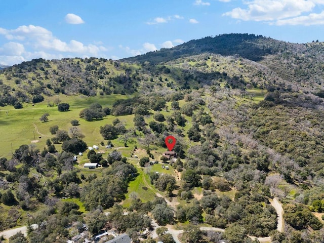 aerial view featuring a mountain view