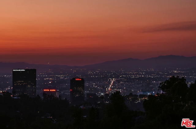 property's view of city with a mountain view