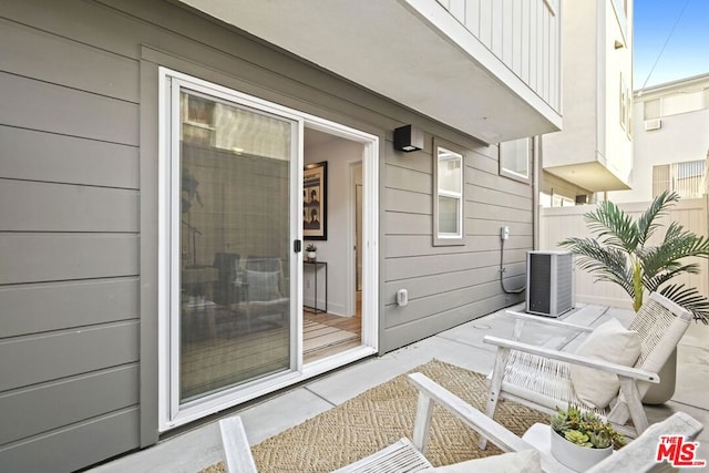 view of patio featuring cooling unit