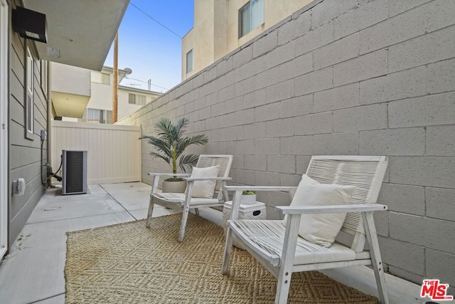 view of patio / terrace featuring cooling unit