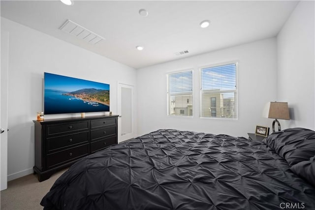 view of carpeted bedroom