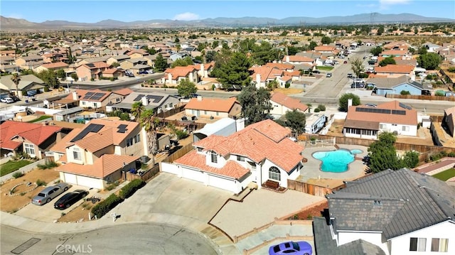 aerial view featuring a mountain view