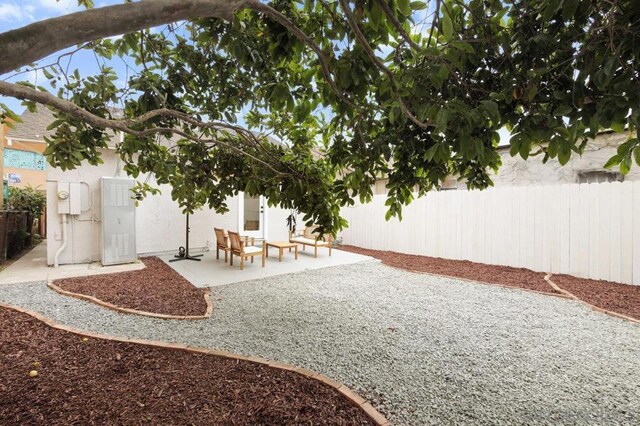 view of yard with a patio