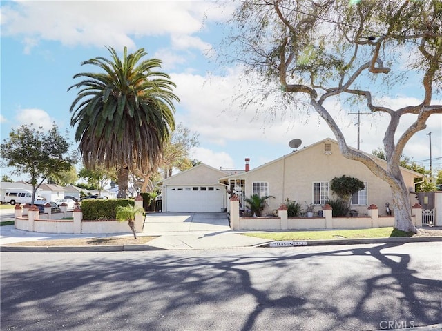 view of front facade with a garage