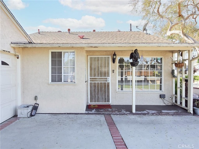 entrance to property with a garage