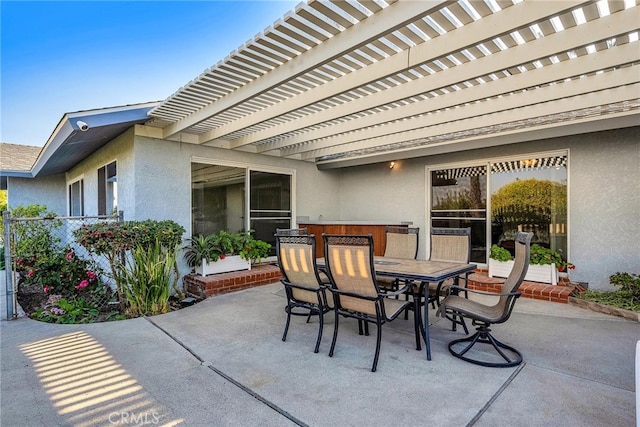 view of patio / terrace with a pergola