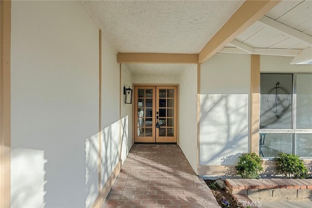 entrance to property with french doors