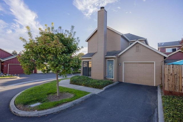 view of front of house featuring a garage