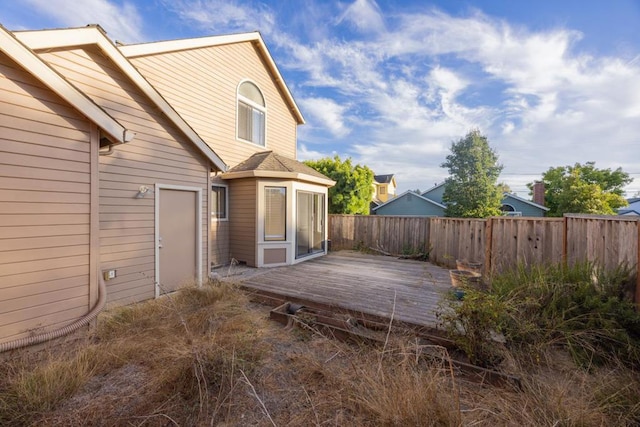 exterior space with a wooden deck