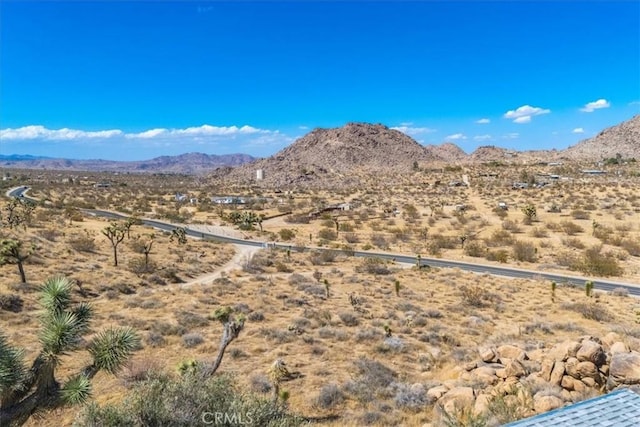 view of mountain feature featuring view of desert