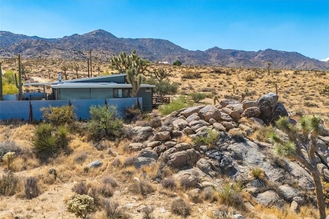 property view of mountains featuring view of desert