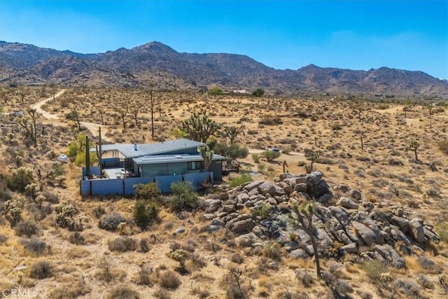 property view of mountains featuring view of desert