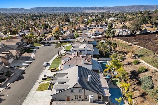 aerial view featuring a mountain view