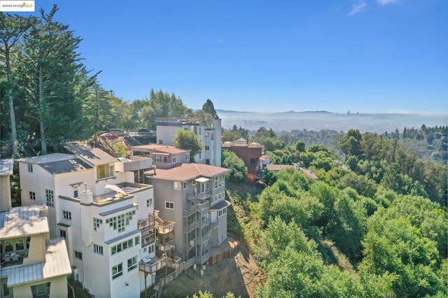 aerial view featuring a mountain view