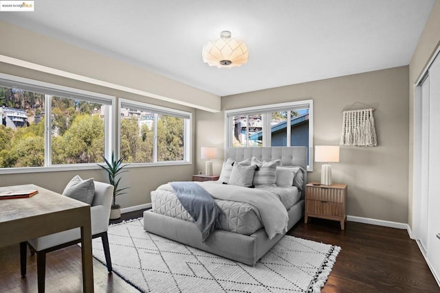 bedroom featuring hardwood / wood-style floors