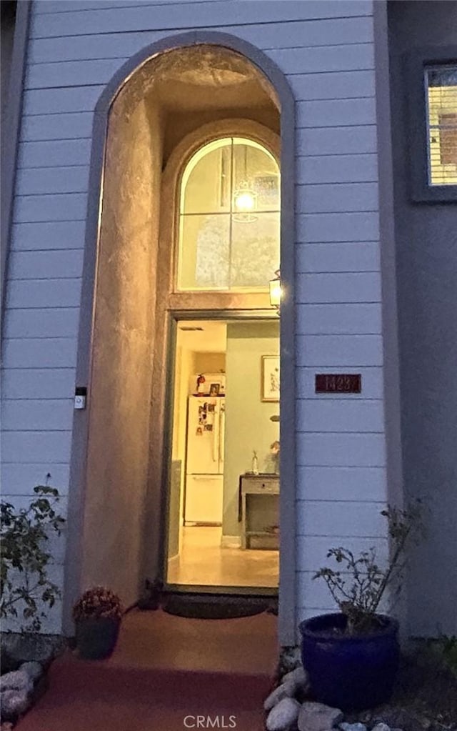 view of doorway to property