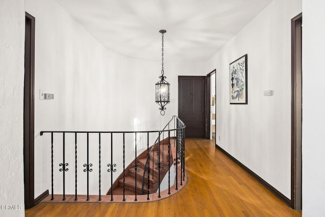 hall featuring wood-type flooring