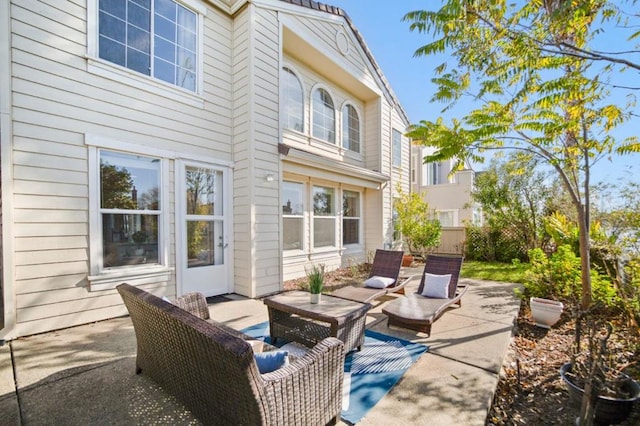 view of patio / terrace featuring an outdoor hangout area