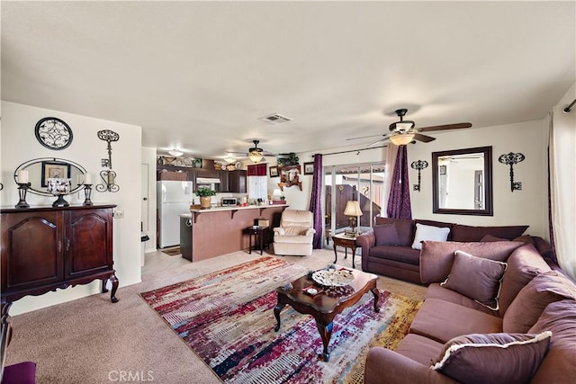 view of carpeted living room