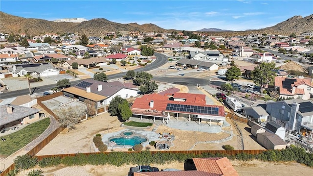 aerial view featuring a mountain view