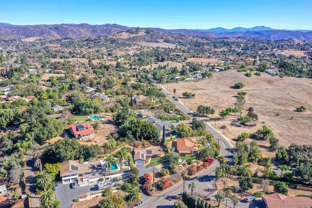 aerial view featuring a mountain view