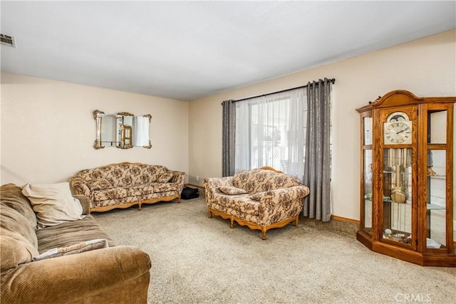 view of carpeted living room