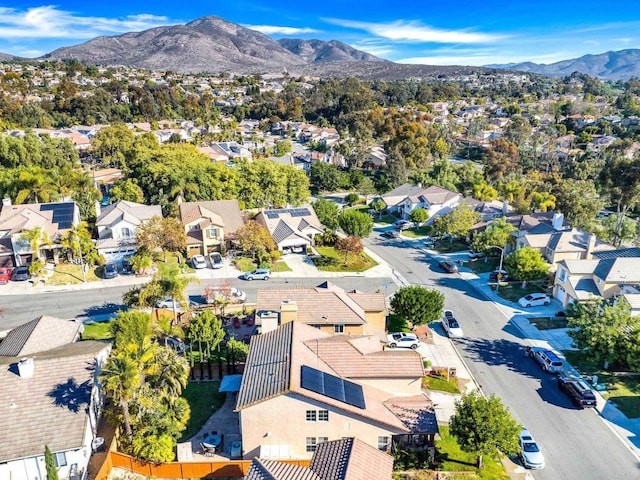 bird's eye view featuring a mountain view