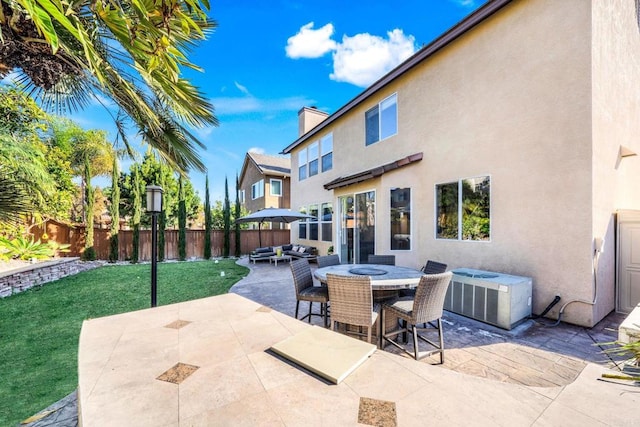 view of patio with an outdoor living space