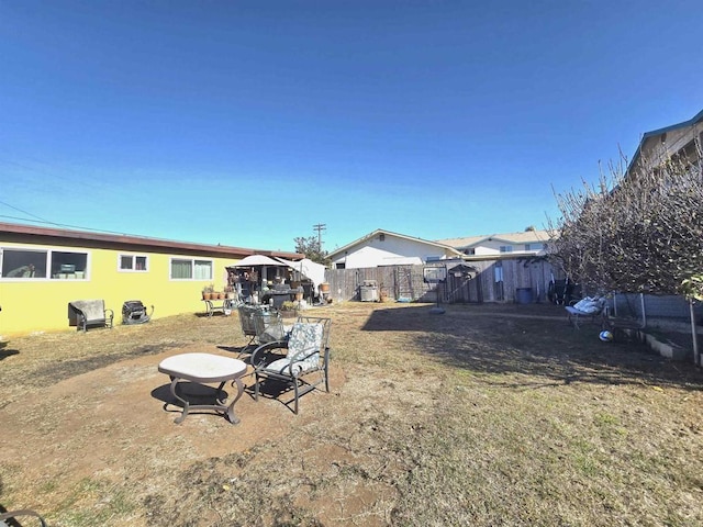 view of yard featuring a gazebo